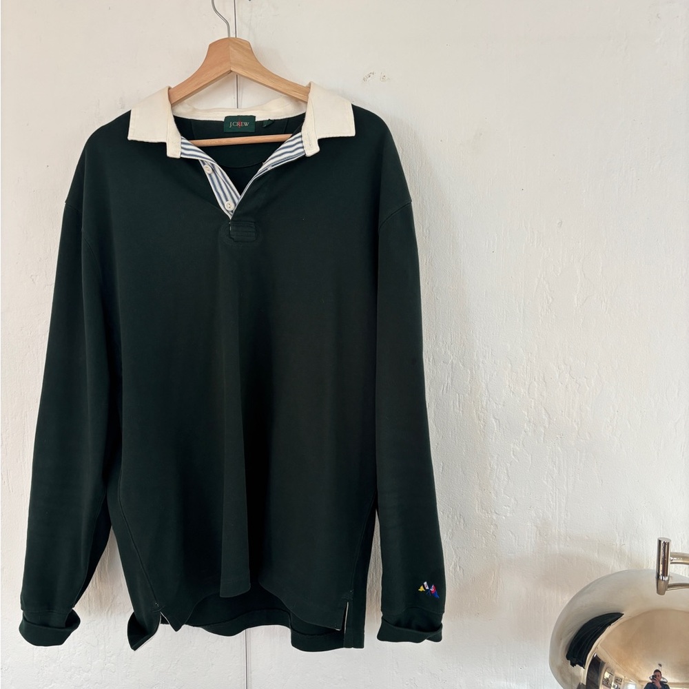 J. Crew Rugby Polo with White Collar - Like New